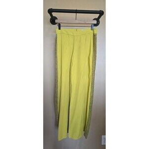 My beachy side wide leg hand beaded summer pants women's size medium